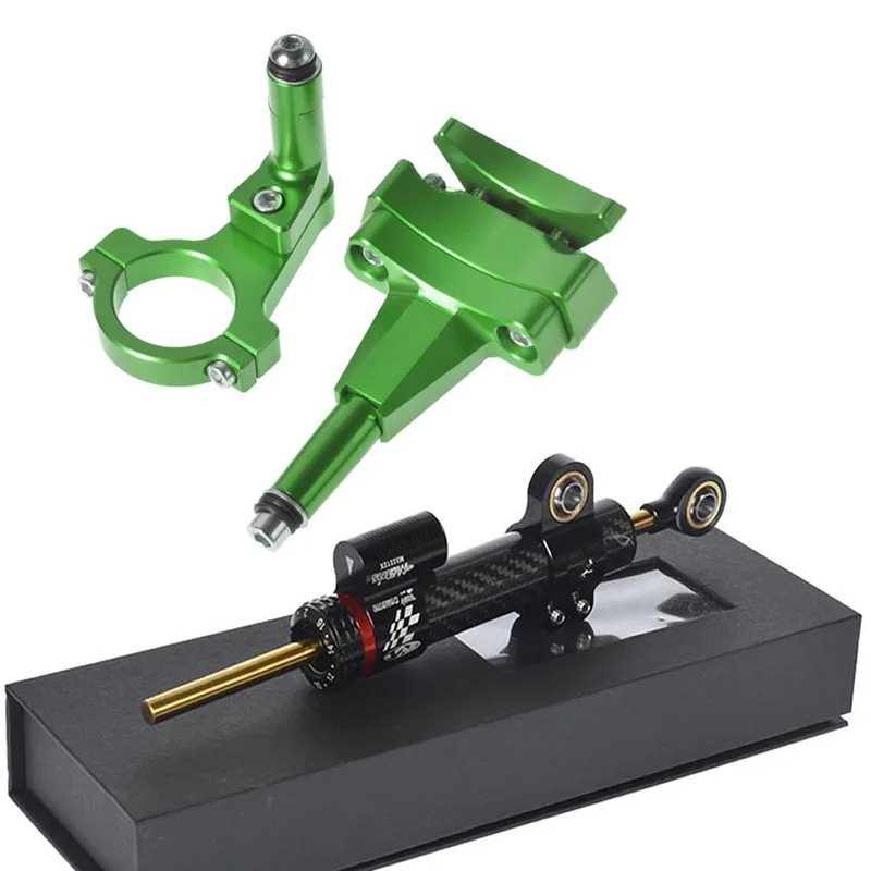 For Kawasaki 500 2024 - Motorc - Steering Damper Stabilizer Kit Cnc recension och pris