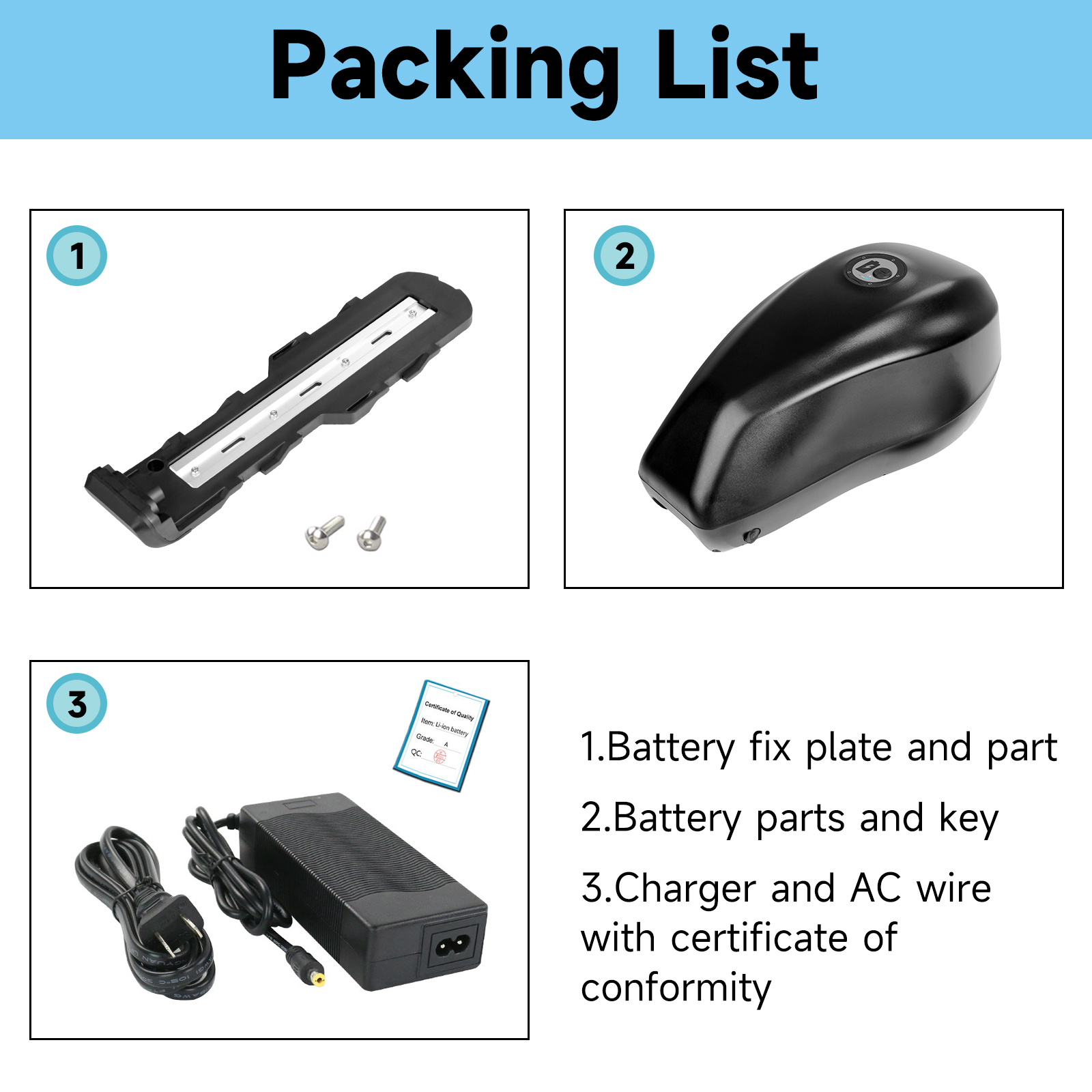 Downtube EBike Battery Tank 52 - 60V 30Ah 21700 Battery Pack recension och pris
