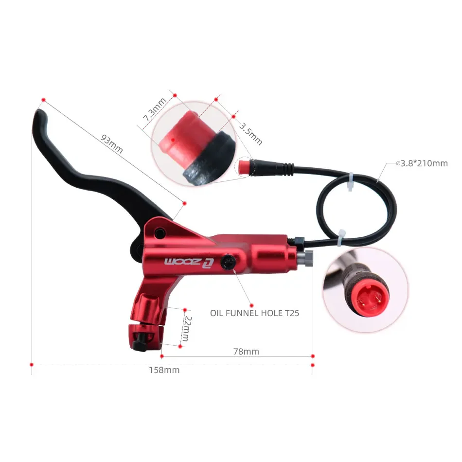 ZOOM HB-876E 4-piston Disc Hyd - Zoom Hydraulic Brake 4 Piston E-Scooter recension och pris
