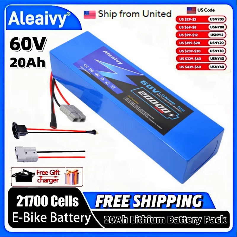 Aleaivy 60V 20Ah 30Ah 21700 Li - 60V 30Ah 21700 Battery Pack recension och pris