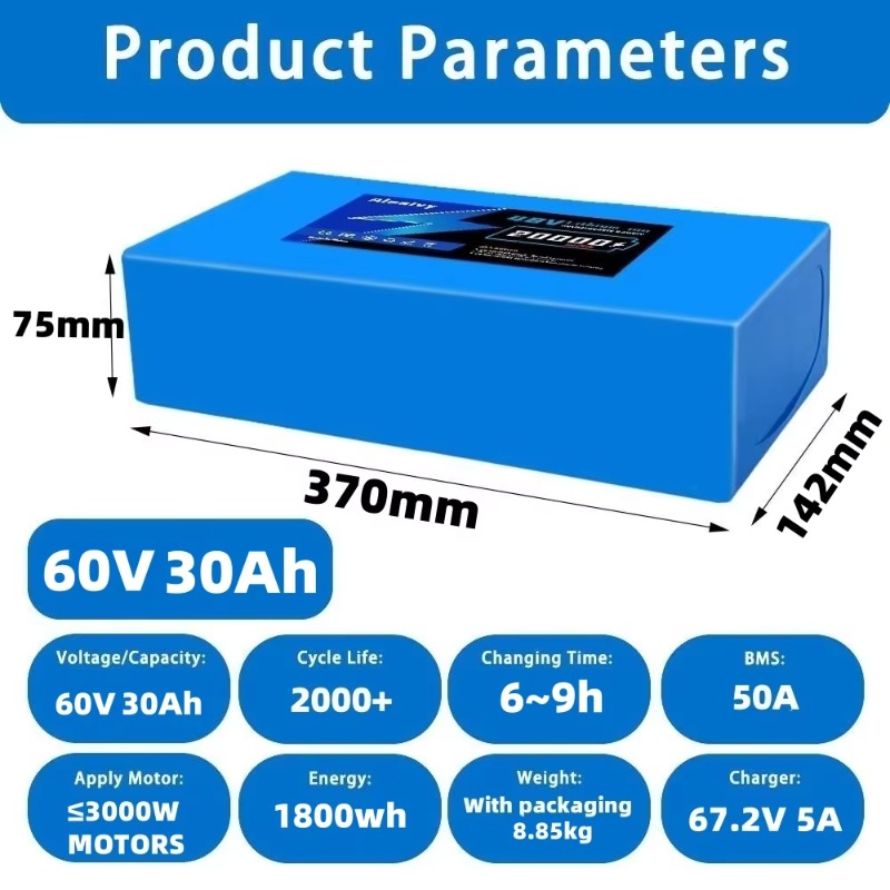 Aleaivy 60V 20Ah 30Ah 21700 Li - 60V 30Ah 21700 Battery Pack recension och pris