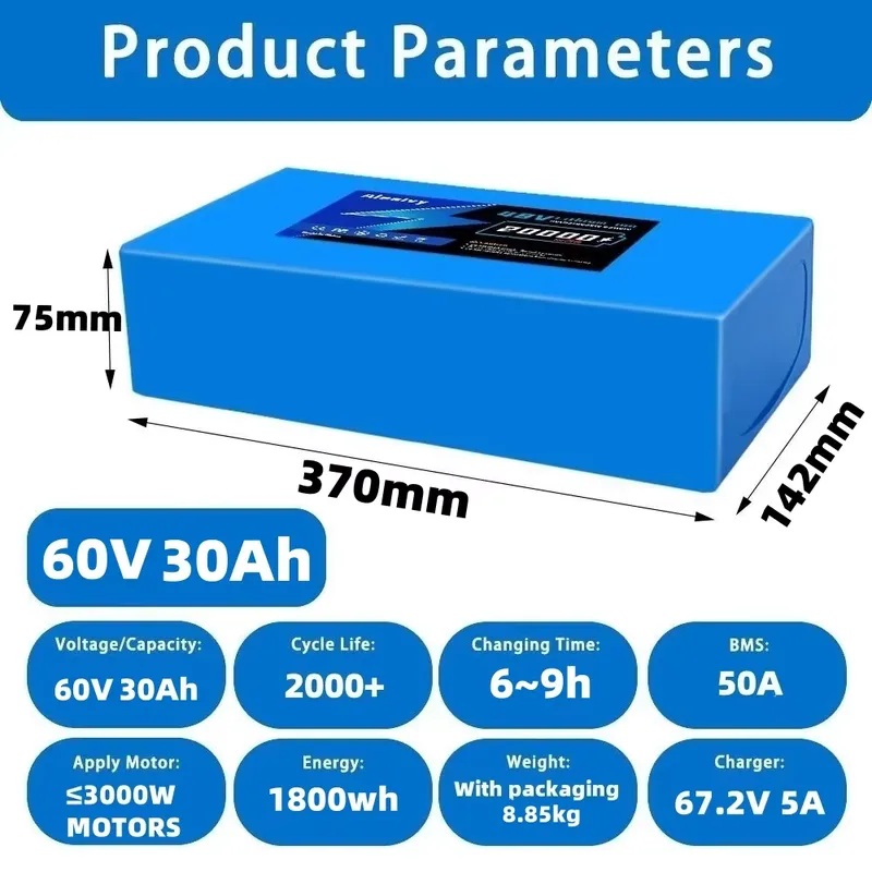 Aleaivy 60V 20AH 30AH 21700 Li - 60V 30Ah 21700 Battery Pack recension och pris