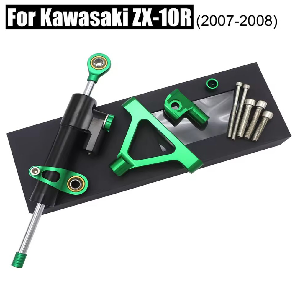 For Kawasaki ZX10R 04-05 Racin - Steering Damper Stabilizer Kit Cnc recension och pris
